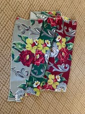 Vintage 3 Tier Floral Pattern Barkcloth Fabric Salesman Sample  17