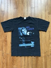 Vintage 2003 Kurt Cobain End of Music Shirt Black Notebook Adult Small picture