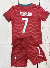 Portugal Ronaldo #7 Youth Jersey And Short Set Kids Soccer Kits picture