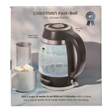 Chefman Fast-Boil Electric Kettle, with Removable Tea Infuser, 1500W, 1.8L picture