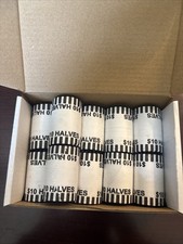 10 Half Dollar Rolls – Bank Wrapped Half Dollar Roll – $100 Face Value picture