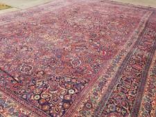 12'X19'2 ANTIQUE HAND-KNOTTED mashadi BAKTIYARI TABRIZI VINTAGE WOOL TRIBAL  RUG picture