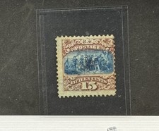 1869 US Sc#118 15c Landing of Columbus - Used, Type I bright colors faint cancel picture