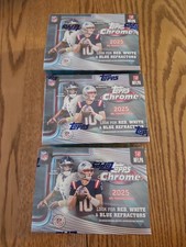 2025 Topps Chrome Football Value/Blaster Box-Factory Sealed 3 BOX LOT-Qty Look picture