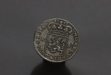 🧭 🇳🇱 NETHERLANDS HOLLAND SILVER 10 STUIVERS 1751 SHARP DETAILS B84 #4912 picture
