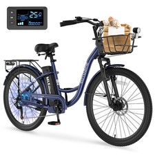 SLSY Electric Bike for Adult Women 24 26Inch Step Through City Cruiser Ebikes picture