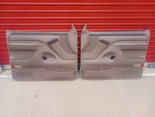1992-1996 Ford F150 F250 F350 Bronco Tan Mocha Door Panels Driver & Passenger picture