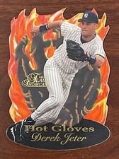 🔥SHARP🔥 1997 Flair SHOWCASE Baseball DEREK JETER HOT GLOVES DIE CUT, Yankees picture