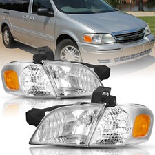 For 1997-2005 Pontiac Montana Chevy Venture Silhouette Amber Headlights Headlamp picture
