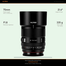 Viltrox AF 75mm F1.8 EVO Sony E Lens APS-C 335g Compact Telephoto picture