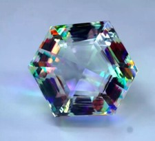 Mystic Topaz Natural Hexagon Shape Rainbow Color 750 Ct+ EGL Certified Gemstone picture