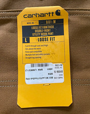 Carhartt B01-M Loose Fit Duck Cotton Double-Front Work Pants Brown 32x28 picture