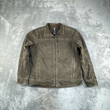Kuhl Burr Jacket Mens Large Vintage Patina Dye Canvas Fleece Lined Outdoor picture