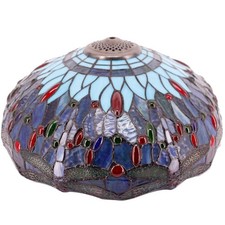 WERFACTORY Tiffany Lamp Shade Replacement Stained Glass Lampshade Only 16