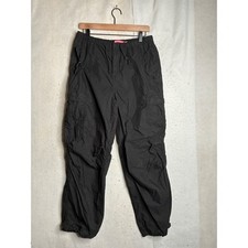 Unionbay Mens Black Nylon Cargo Pants Elastic Waist Drawstring 30W JB41525 picture