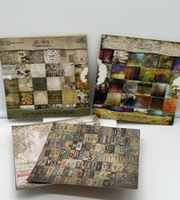 Tim Holtz idea-ology Paper Stash Lot Of 48 Sheets 8x8 Retired picture