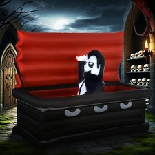 70.8-Inch Halloween Vampire and Coffin Inflatable with Built-in LEDs picture