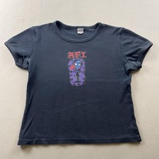 Vintage AFI T-Shirt Womens Medium Black Rock Band The Art of Drowning Goodbyes picture