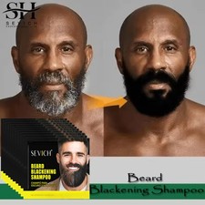 50X Sevich Men`s Beard Mustache Dye Tint Blackening Colour Shampoo Beard Shampoo picture