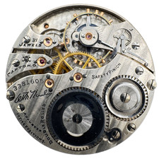 Antique 16s Hampden Double Sunk Railroad Pocket Watch Movement Wm. Mckinley USA picture