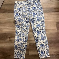 Talbots blue floral crop leggings picture