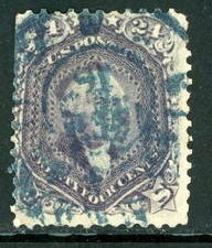 USA 1862 Washington 24¢ Red Lilac Scott #70 VFU E469 picture