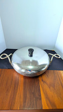 Vintage Wear-Ever Aluminum Covered Skillet Pan G-901 W/ Twisted Handles 9.25