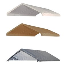 Heavy Duty Replacement Top Valance Cover for Canopy White Beige Silver picture