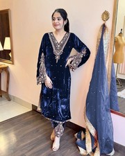 Indian Bollywood Designer Dress Salwar Kameez Suit Party Wear Wedding Readymade picture