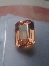 4.40ct Unknown Bi-Color Topazolite Garnet Emerald Cut AGL Certified Unheated picture