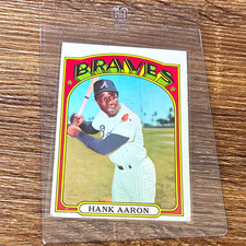 Topps 1972 Topps Hank Aaron Atlanta Braves Base Set #299 Baseball Card picture