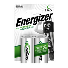 2x Energizer Rechargeable C Size batteries Accu Recharge Power Plus NiMH 2500mAh picture