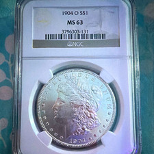 1904-O Morgan Silver Dollar NGC MS63 BU Blast White Booming Luster O-Mint Coin picture