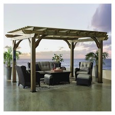 Backyard Discovery Somerville 14x10 Cedar Wood Pergola Kit 1 Pack picture