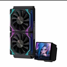 CPU Cooler with 4-inch magnetic video display and ARGB light effects picture