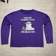 Grumpy Cat Women's Sweater Funny Kitty XL Purple Pullover Relaxed Fit Lilicloth picture