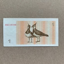 Birds Lithuania 1 Talonas Banknote 1992 EX USSR Lithuanian Currency Paper Money picture