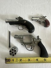 Vintage Miniature Toy Cap Gun Lot – Hubley, Nichols, Die-Cast For Parts / Repair picture