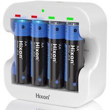 Hixon Lithium Batteries AA 3500mWh Rechargeable Lithium AA Batteries Charger Lot picture