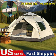 3-4 Person Pop Up Tents Waterproof Windproof Instant Tent for Camping Hiking NEW picture