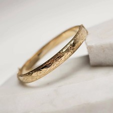 Valentine's Gif Vintage Estate New Style 14k Yellow Gold FN 7.5