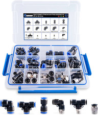 45PCS Air Line Fitting Kit, NPT Thread Push to Connect Fittings, Nylon Tubing picture