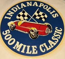 Vintage Indianapolis 500 Mile Classic Car Race Decal Royalac Water Transfer picture