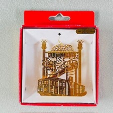 Vtg 1992 Tall Stacks Cincinnati Christmas Ornament Nations Treasures 24K Brass picture