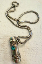 Vintage Turquoise cabochon Kaleidoscope Necklace by Kevin and Deborah Healy 925 picture
