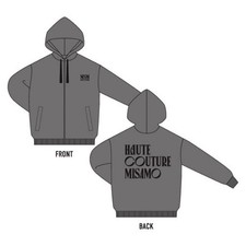 TWICE MISAMO Haute Couture Zip Up Hoodie Parka Gray Size L Mina Sana Momo Tour picture