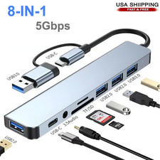 8 in 1 USB-C Hub Type C To USB 3.0 4K HDMI PD Adapter For iPhone Macbook Pro/Air picture