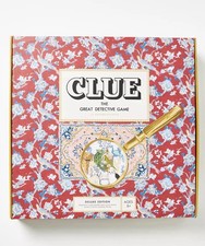Anthropologie Clue Deluxe Edition Board Game Wooden Frame Complete Rare NIB picture