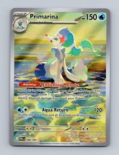 Primarina 088/084 Illustration Rare Pitch Black Pokemon Holo Near Mint picture