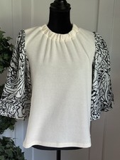 TMHL * Ribbed Top Puff Sleeves Sz M picture